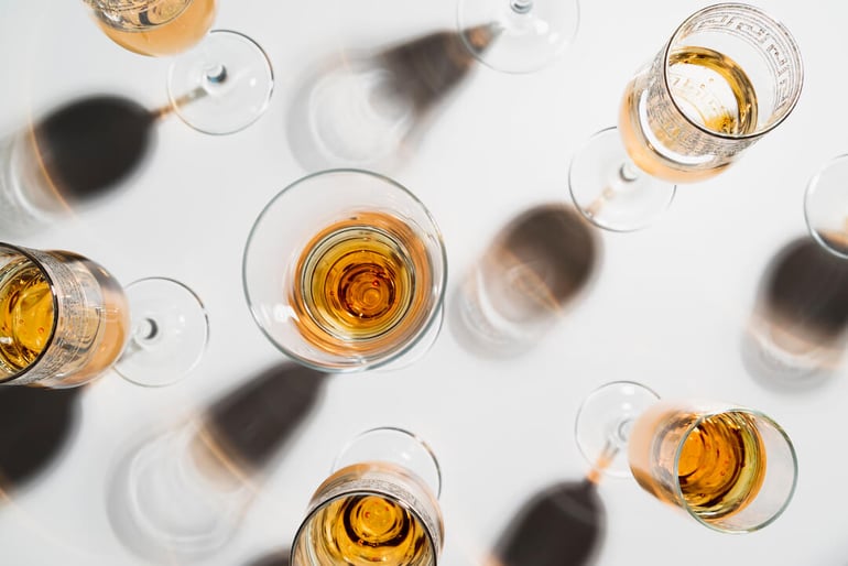 copas para tequila vistas desde arriiba