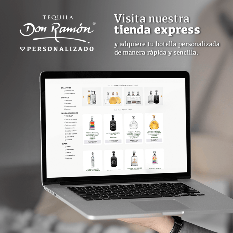 tienda express tequila don ramon personalizado