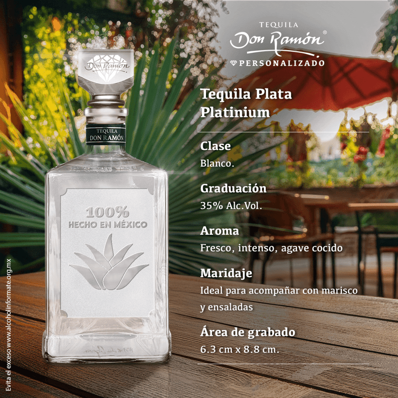 tequila don ramon personalizado plata platinium