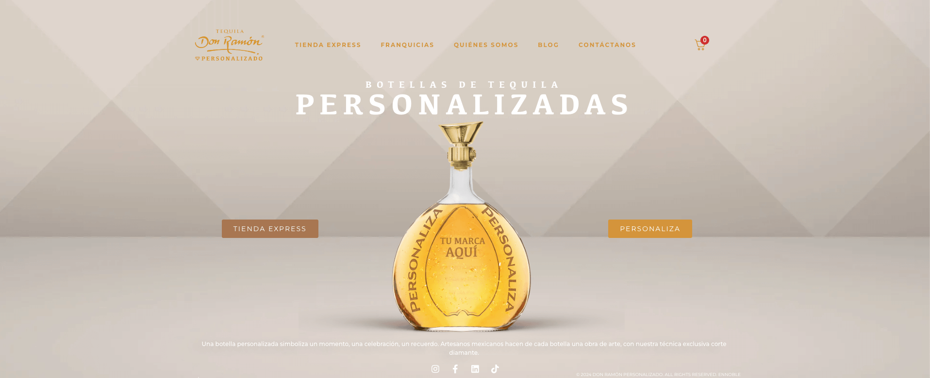 Tequila don ramon personalizado pagina web mejor tequila