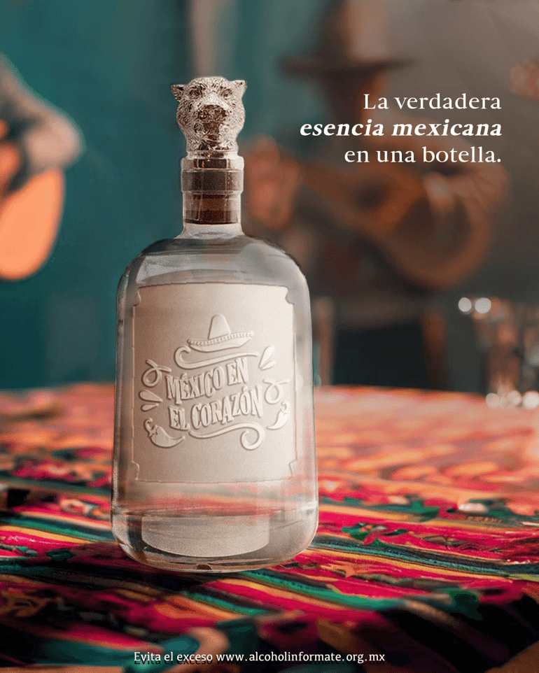 botella de mezcal de la marca tequila don ramon personalizado