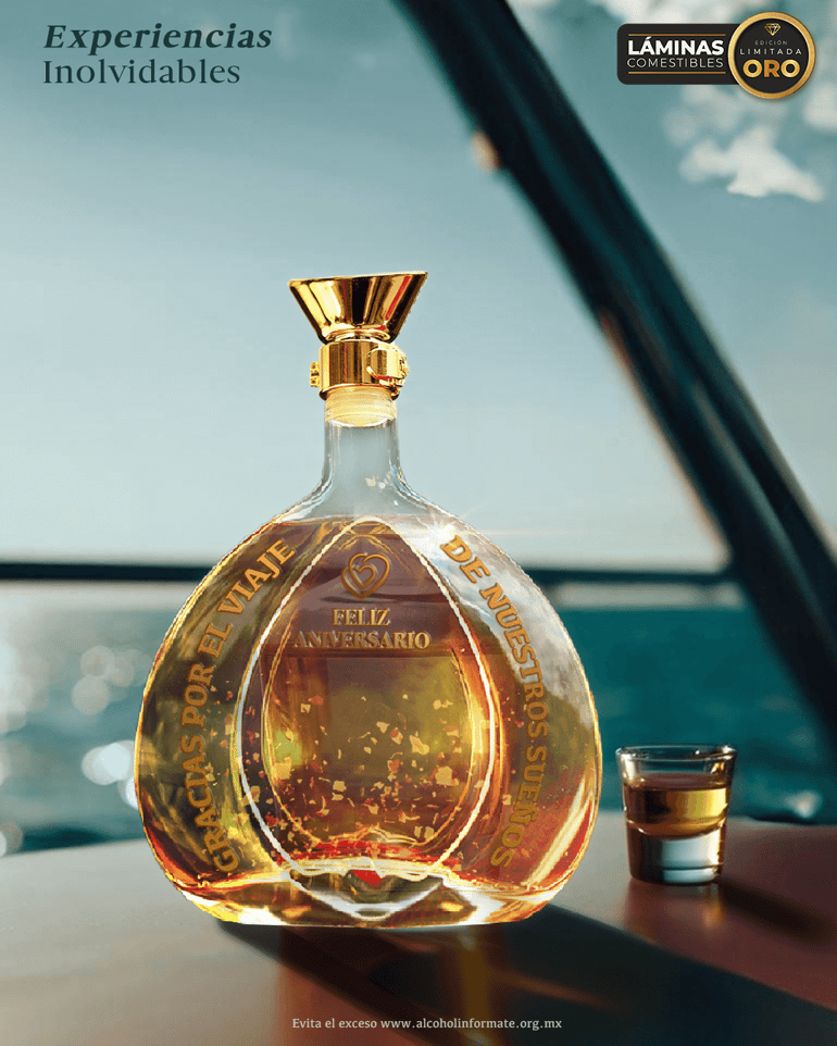 botella de tequila don ramon personalizado edicion especial en un bote o yate