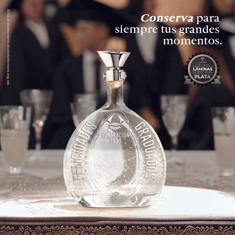 botella de tequila edicion limitada plata de don ramon personalizado