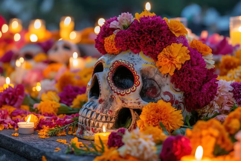 dia de muertos y tequila