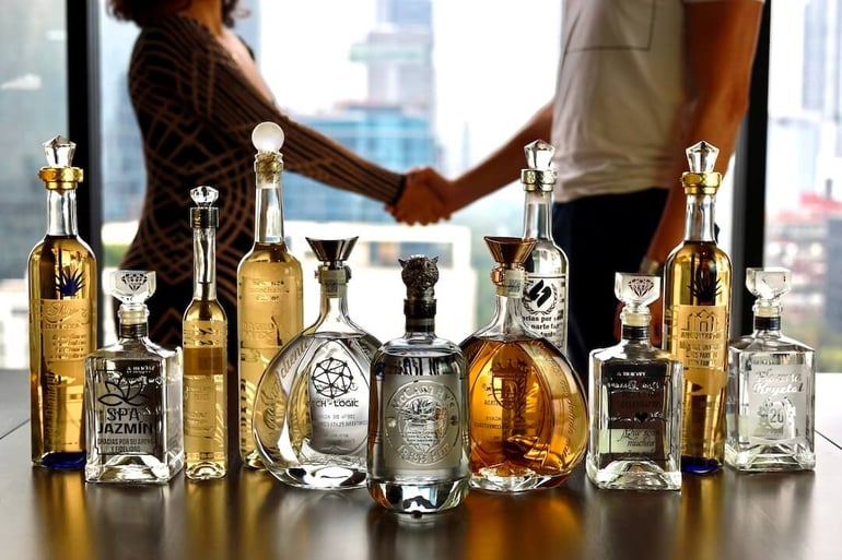 gama completa de botellas de tequila don ramon personalizado