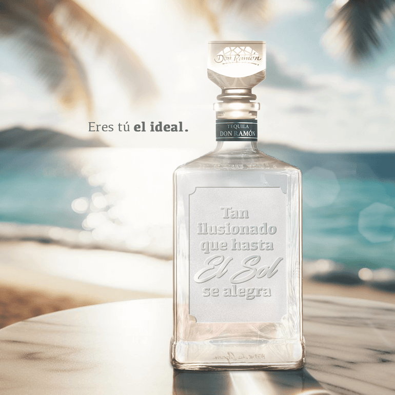 tequila don ramon personalizado en la playa